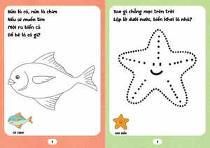 bé tập tô phát triển tư duy - câu đố về động vật dưới nước