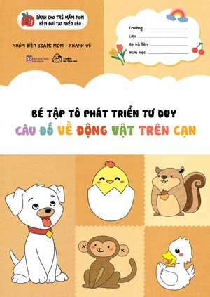 bé tập tô phát triển tư duy - câu đố về động vật trên cạn