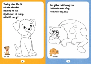 bé tập tô phát triển tư duy - câu đố về động vật trên cạn