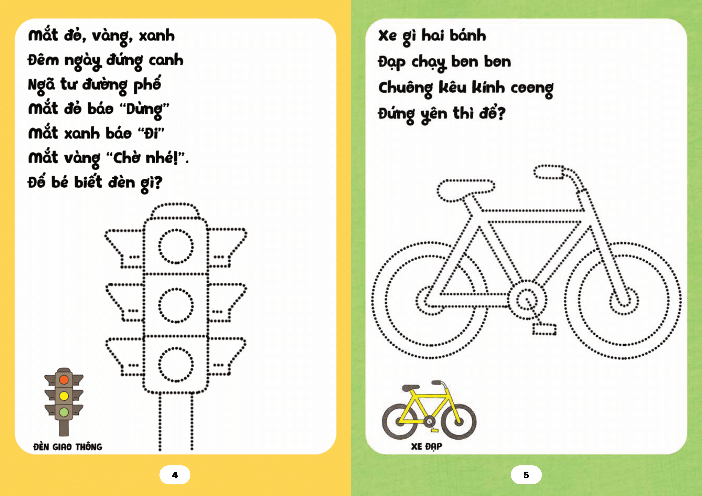 bé tập tô phát triển tư duy - câu đố về giao thông