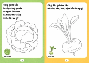 bé tập tô phát triển tư duy - câu đố về rau củ