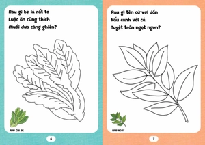 bé tập tô phát triển tư duy - câu đố về rau củ