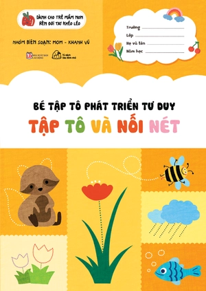 bé tập tô phát triển tư duy - tập tô và nối nét