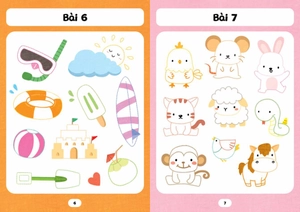 bé tập tô phát triển tư duy - tập tô và nối nét