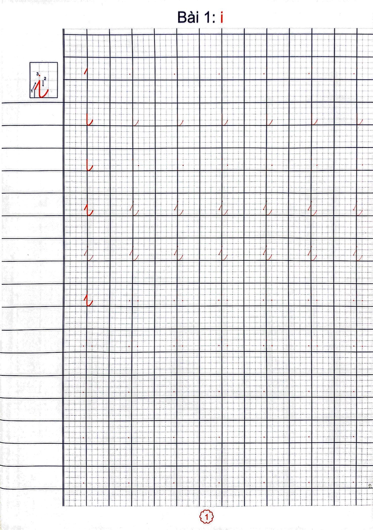 bé tập viết chữ cái