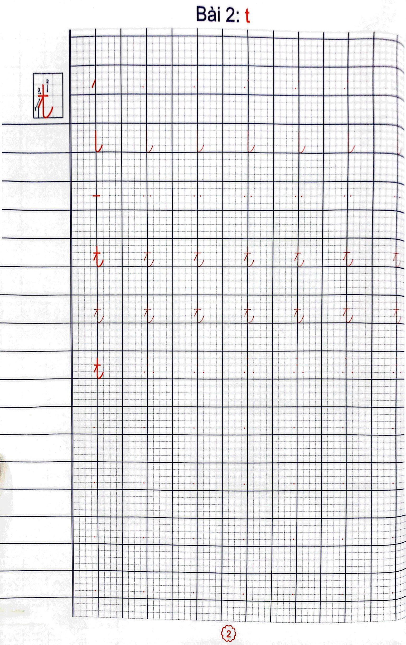 bé tập viết chữ cái