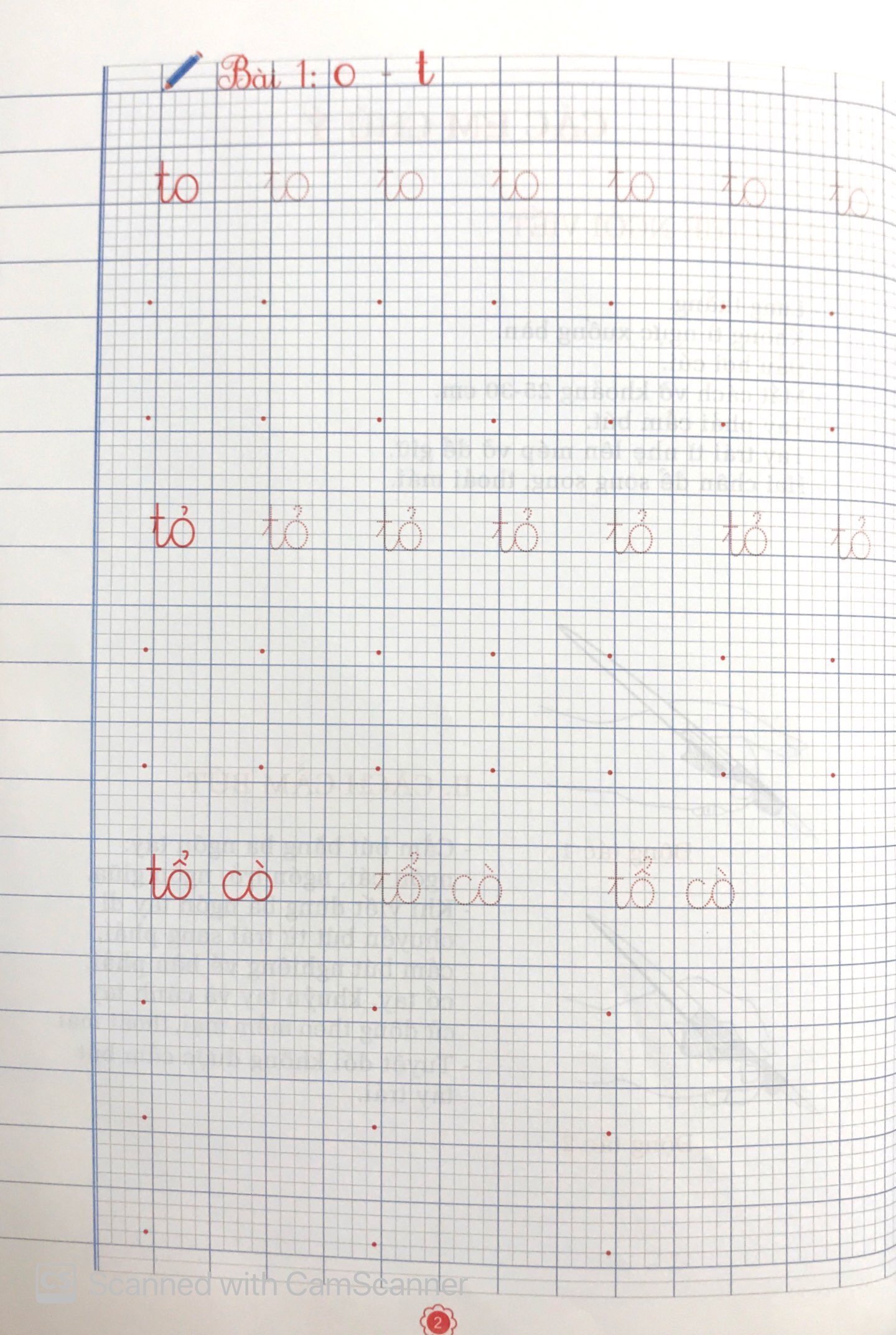 bé tập viết chữ ghép