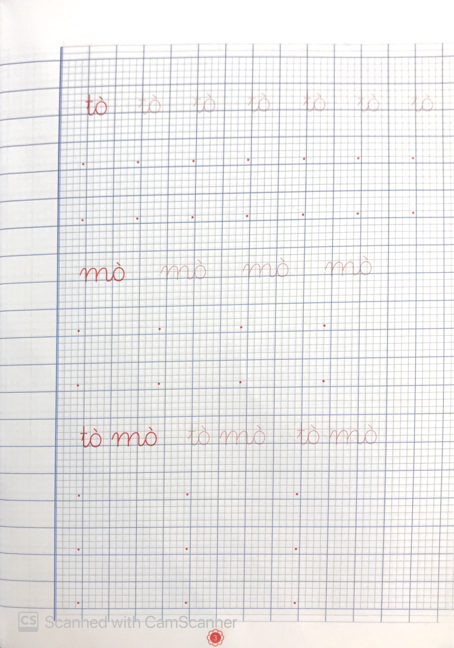 bé tập viết chữ ghép