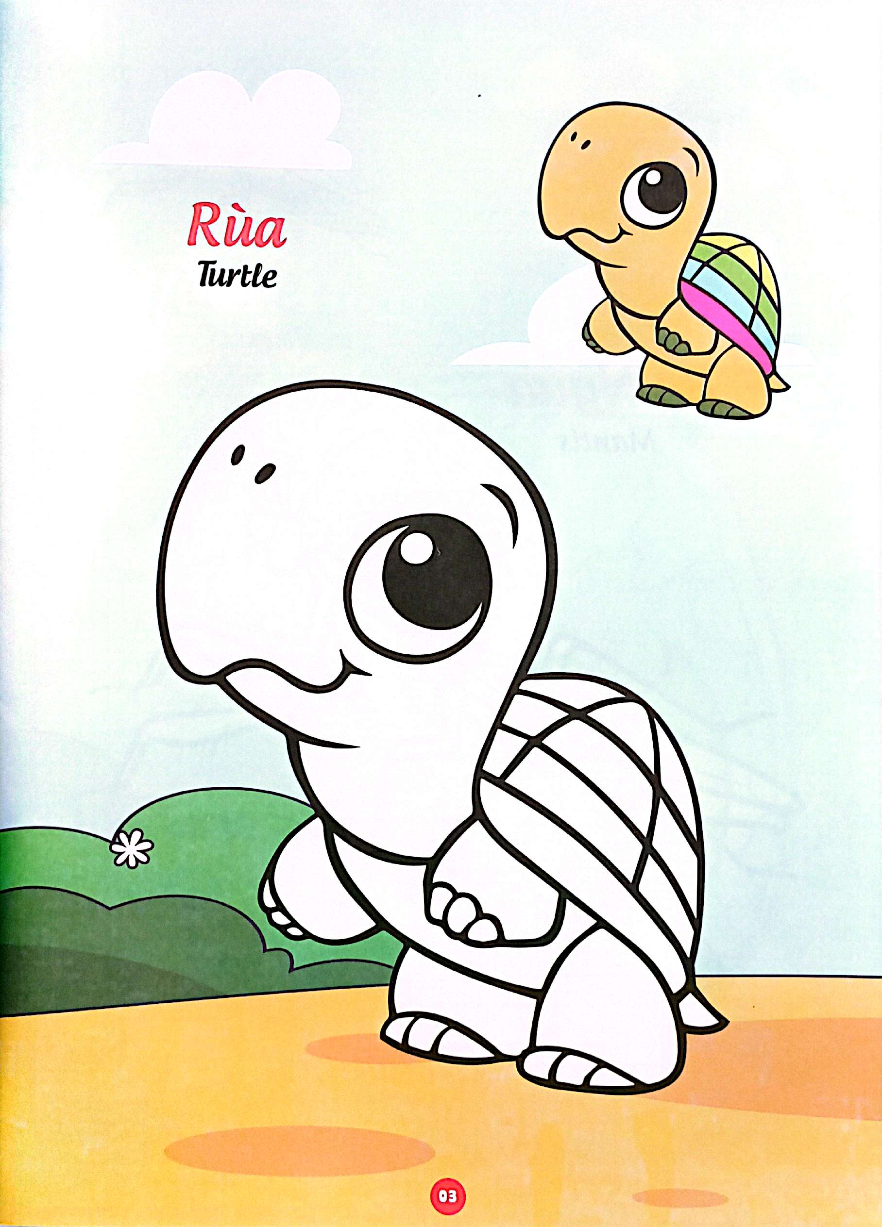 bé thỏa sức sáng tạo phát triển iq-eq-cq - bé tô màu và học tiếng anh theo chủ đề - bò sát và côn trùng