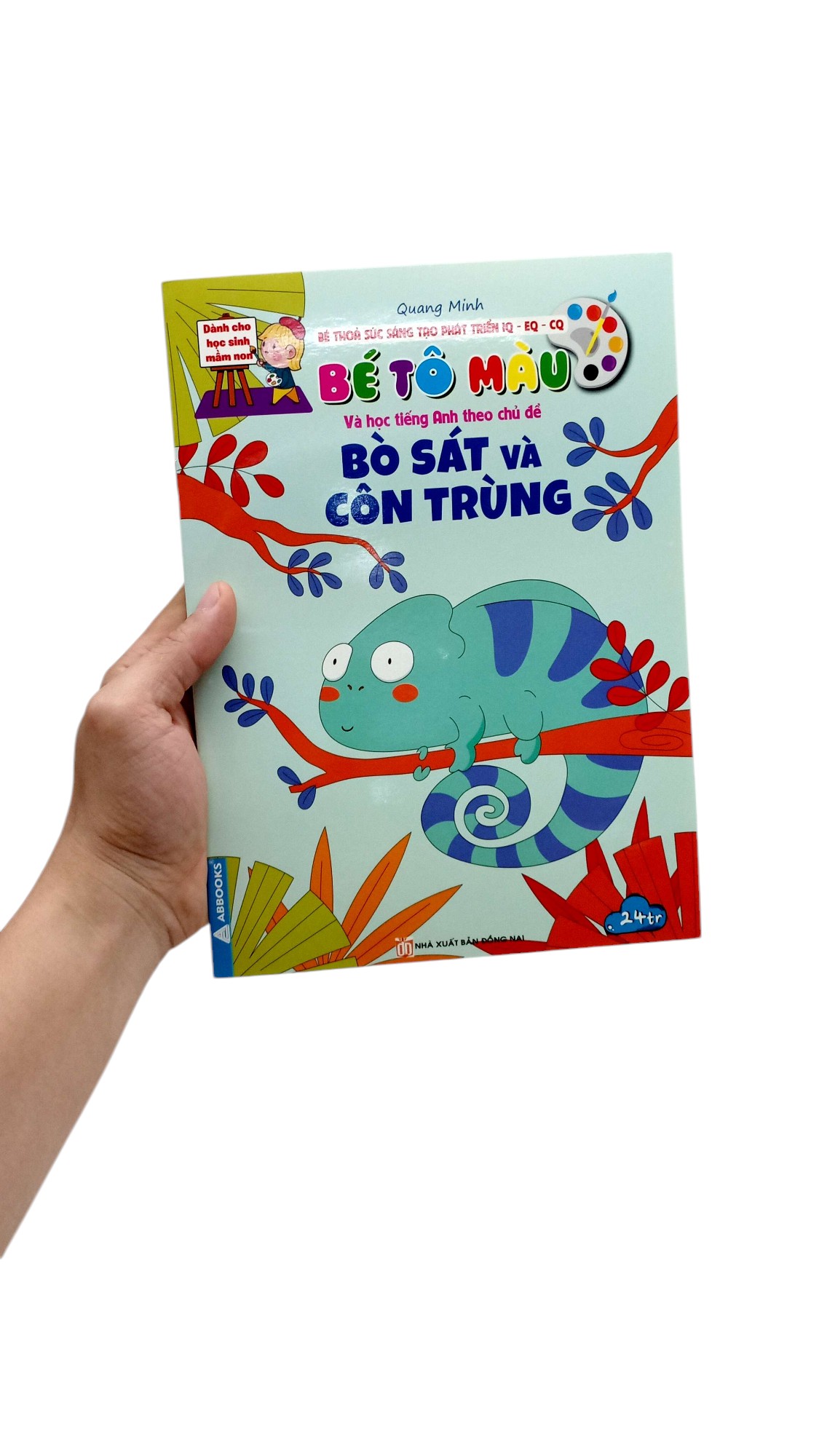 bé thỏa sức sáng tạo phát triển iq-eq-cq - bé tô màu và học tiếng anh theo chủ đề - bò sát và côn trùng