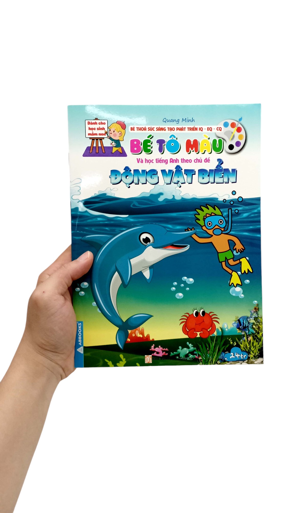 bé thỏa sức sáng tạo phát triển iq-eq-cq -bé tô màu và học tiếng anh theo chủ đề - động vật biển