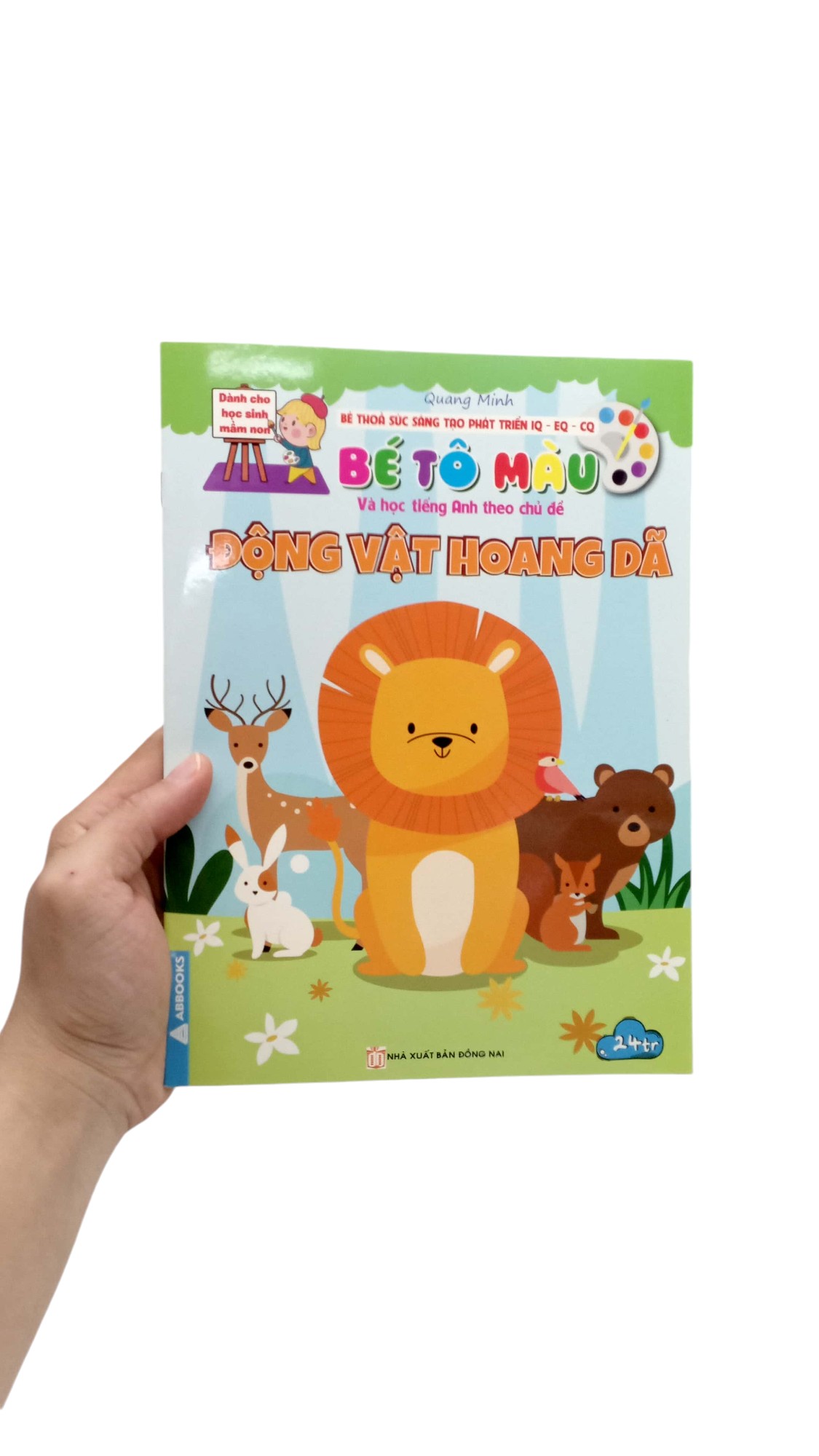 bé thỏa sức sáng tạo phát triển iq-eq-cq -bé tô màu và học tiếng anh theo chủ đề - động vật hoang dã