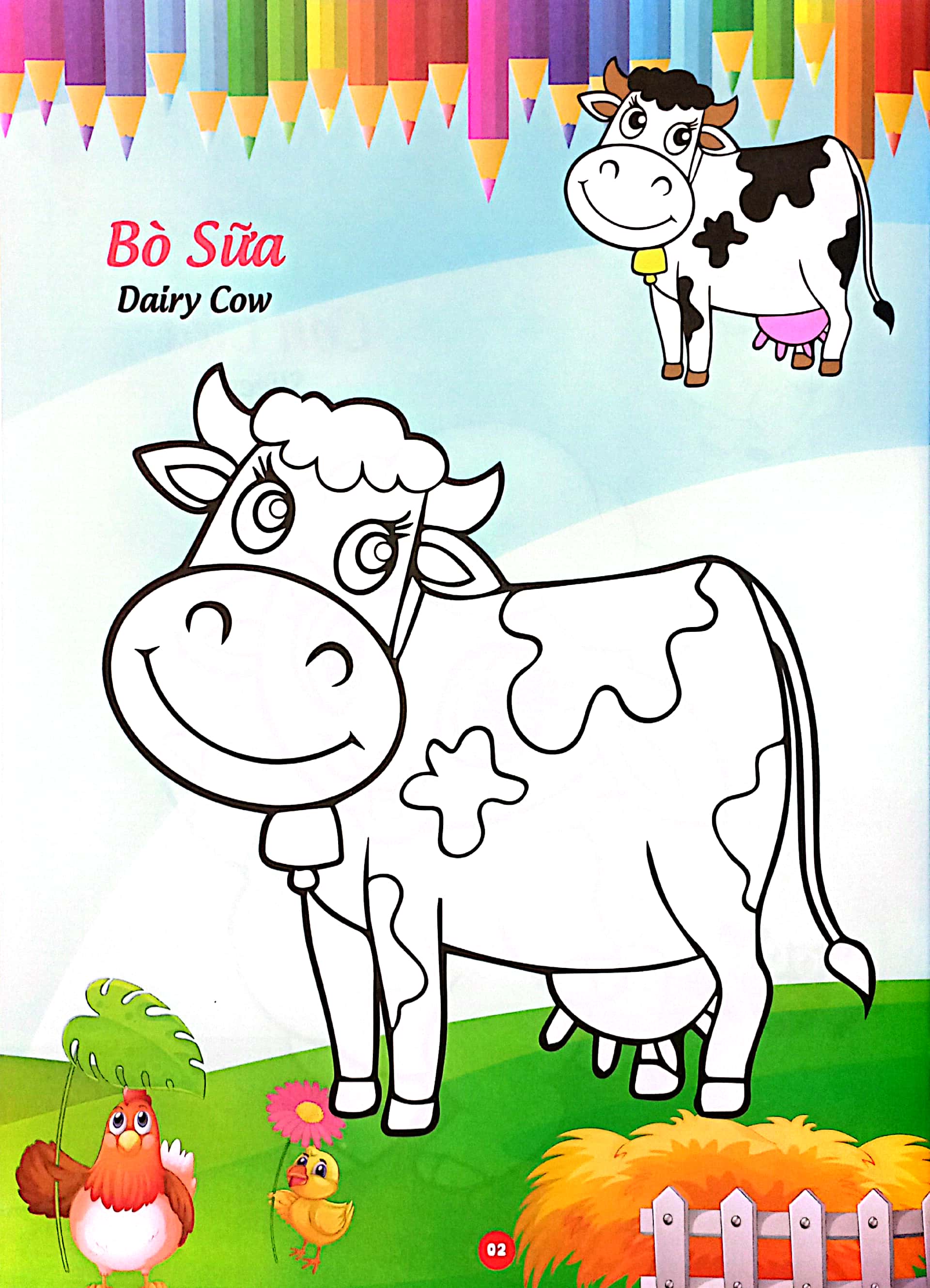 bé thỏa sức sáng tạo phát triển iq-eq-cq -bé tô màu và học tiếng anh theo chủ đề - động vật nuôi