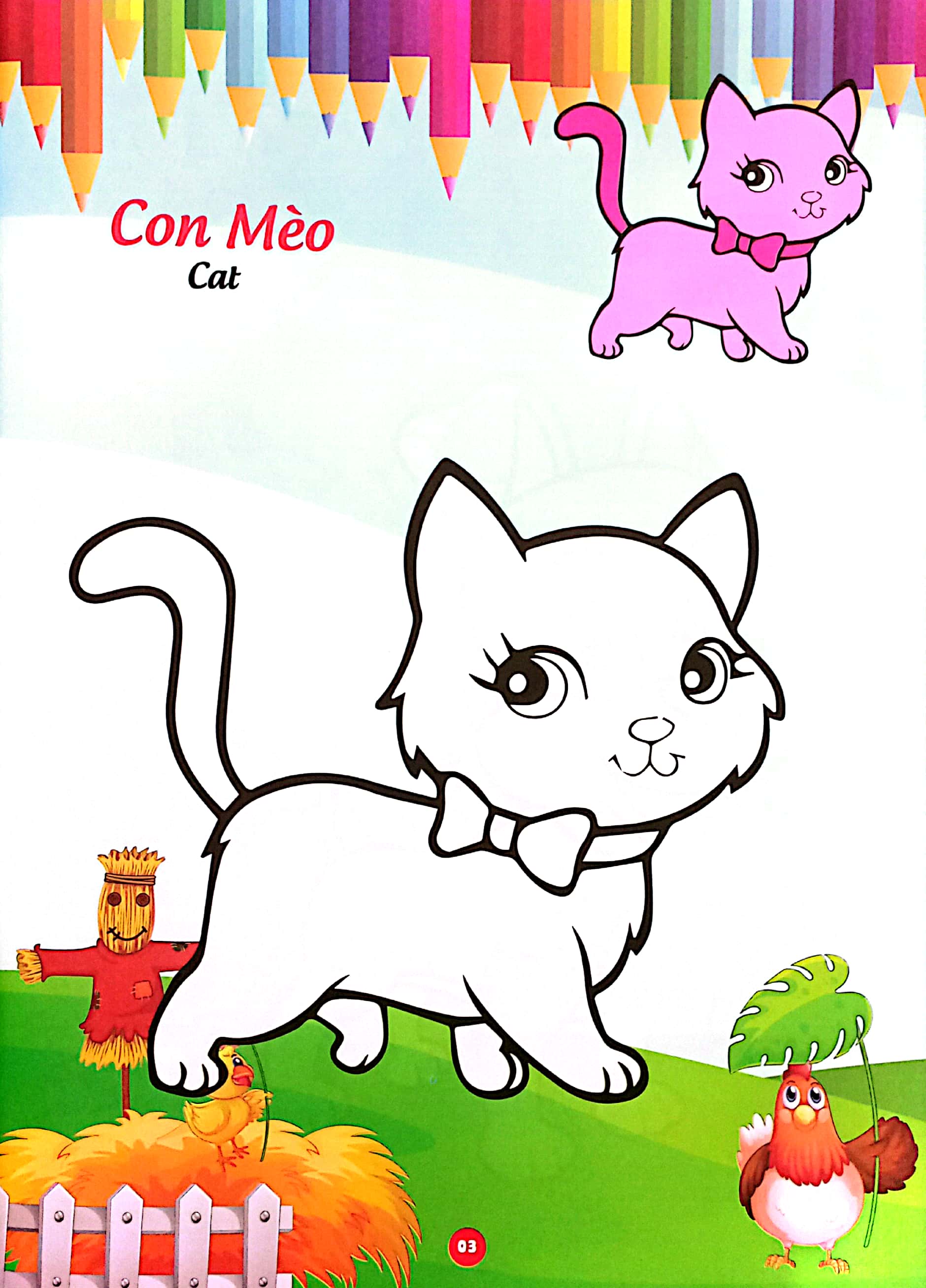 bé thỏa sức sáng tạo phát triển iq-eq-cq -bé tô màu và học tiếng anh theo chủ đề - động vật nuôi