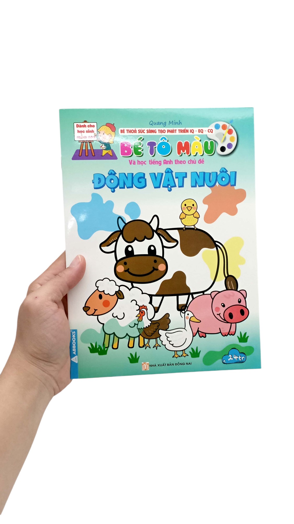 bé thỏa sức sáng tạo phát triển iq-eq-cq -bé tô màu và học tiếng anh theo chủ đề - động vật nuôi