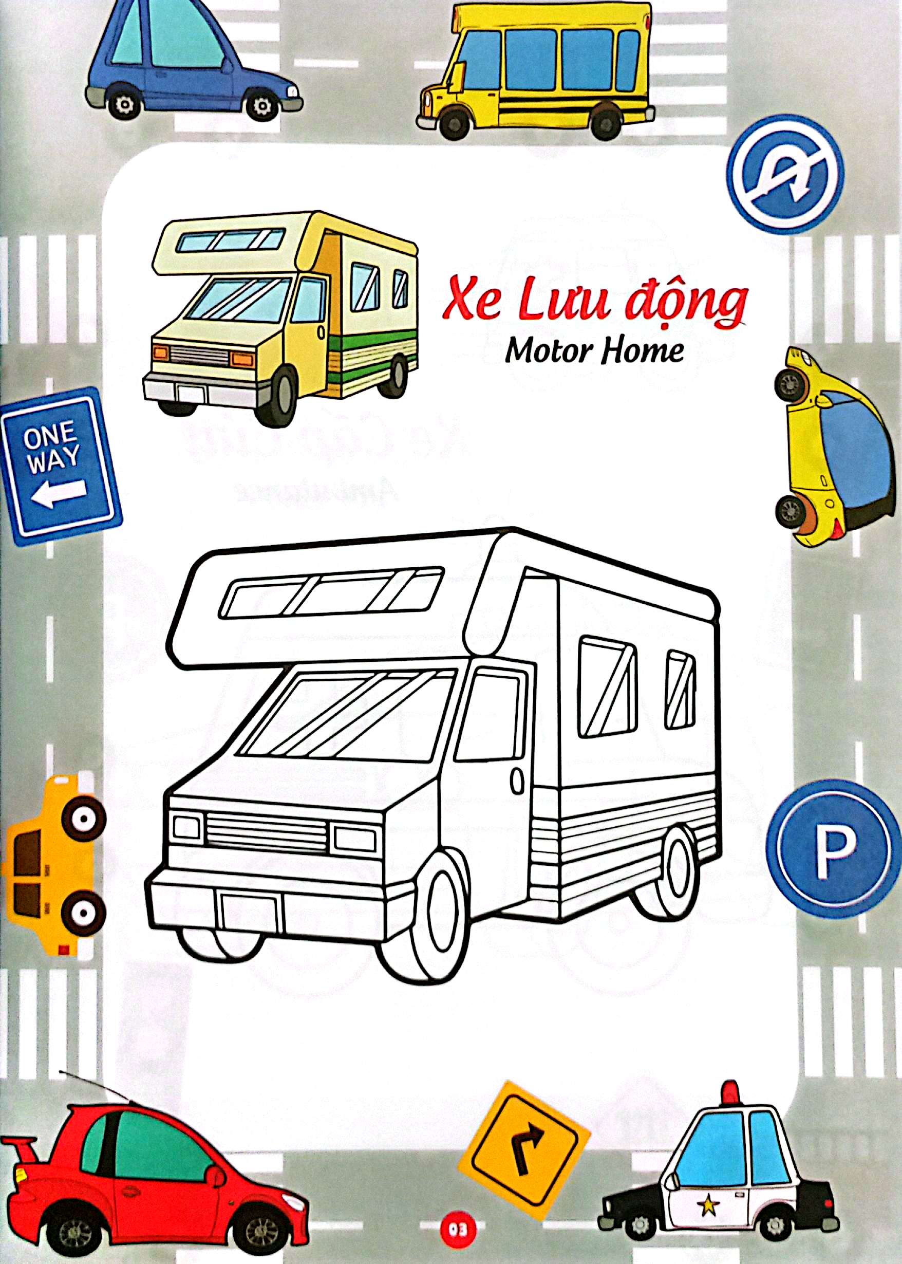 bé thỏa sức sáng tạo phát triển iq-eq-cq - bé tô màu và học tiếng anh theo chủ đề - phương tiện giao thông