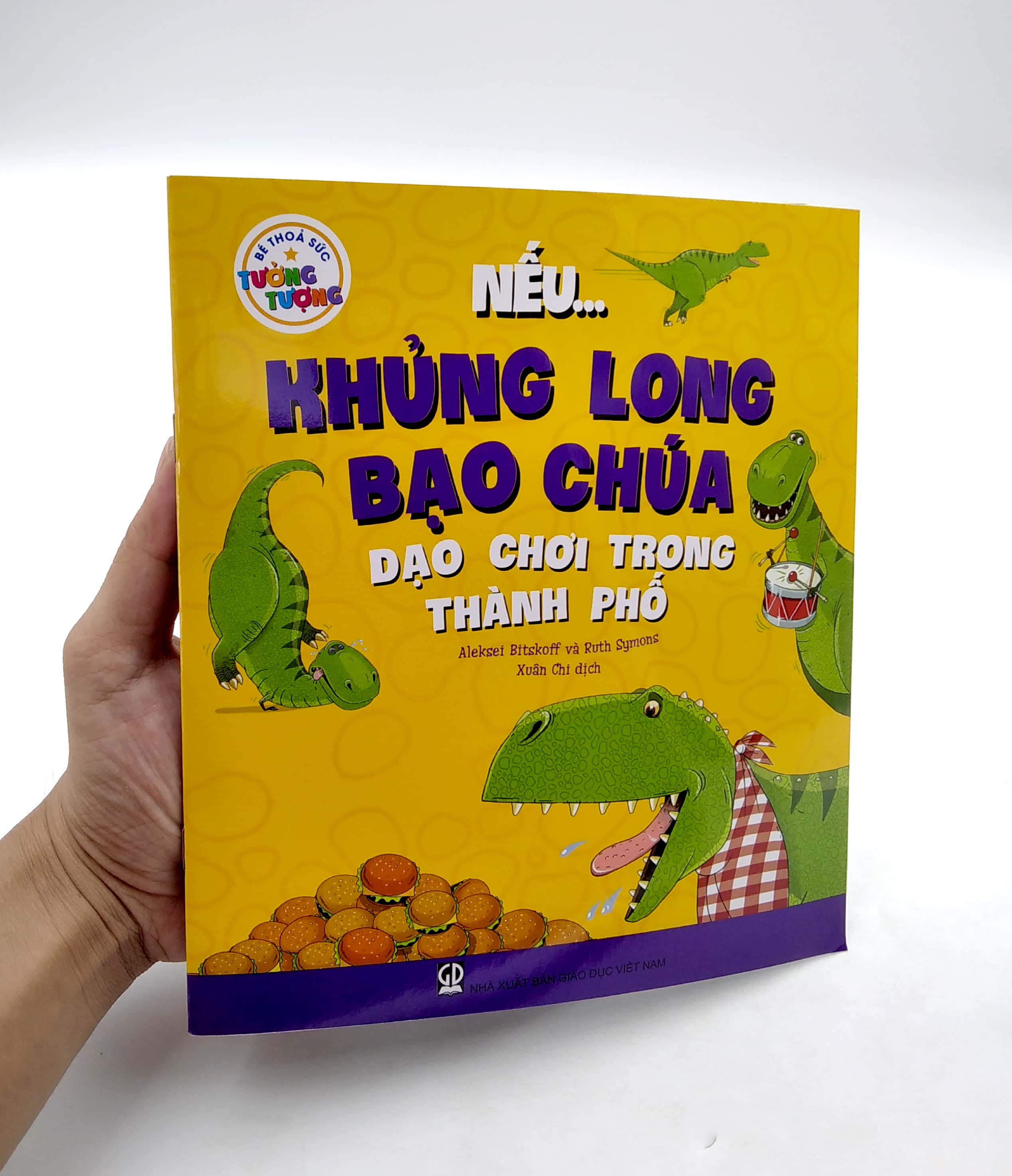 bé thỏa sức tưởng tượng - nếu...khủng long bạo chúa dạo chơi trong thành phố