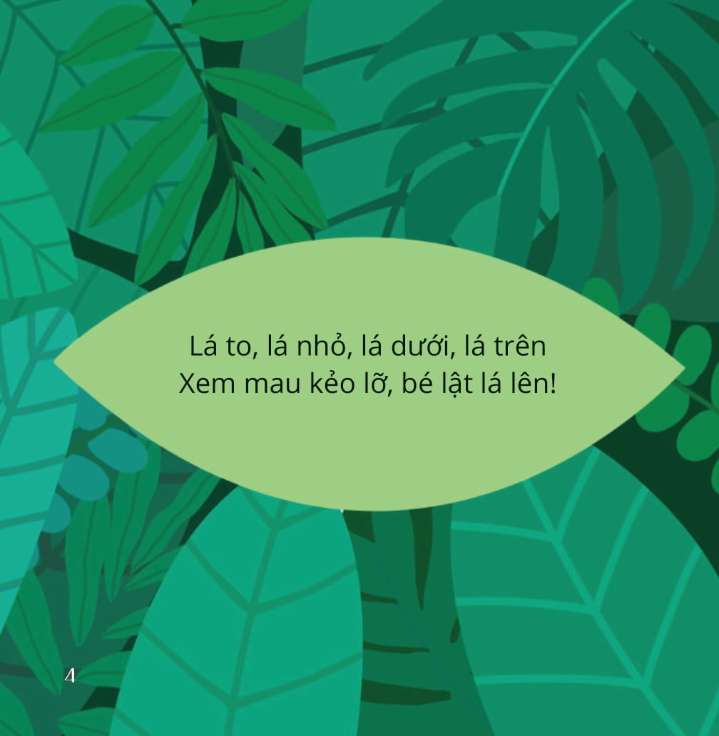 bé thông minh - đóng mở kì diệu - bên dưới chiếc lá - bìa cứng