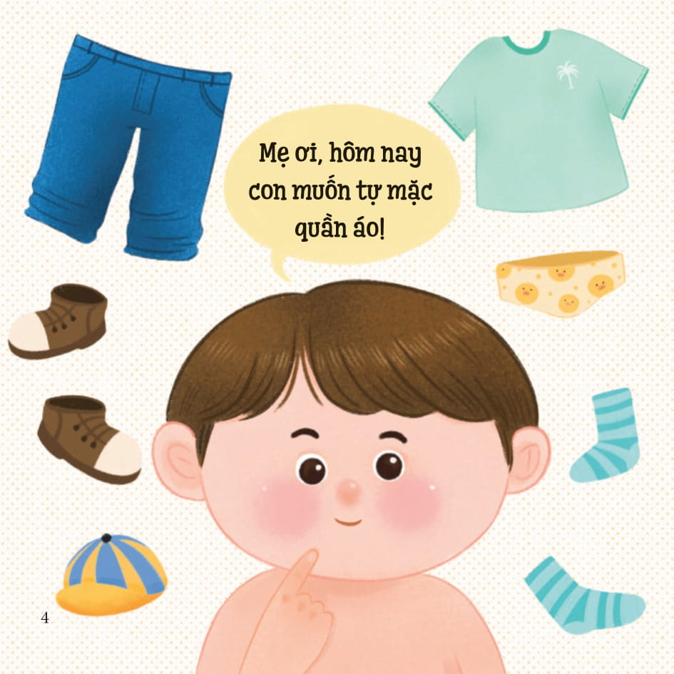 bé thông minh - sinh hoạt hằng ngày - mặc quần áo không khó! - bìa cứng