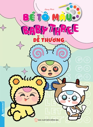 bé tô màu - baby three dễ thương