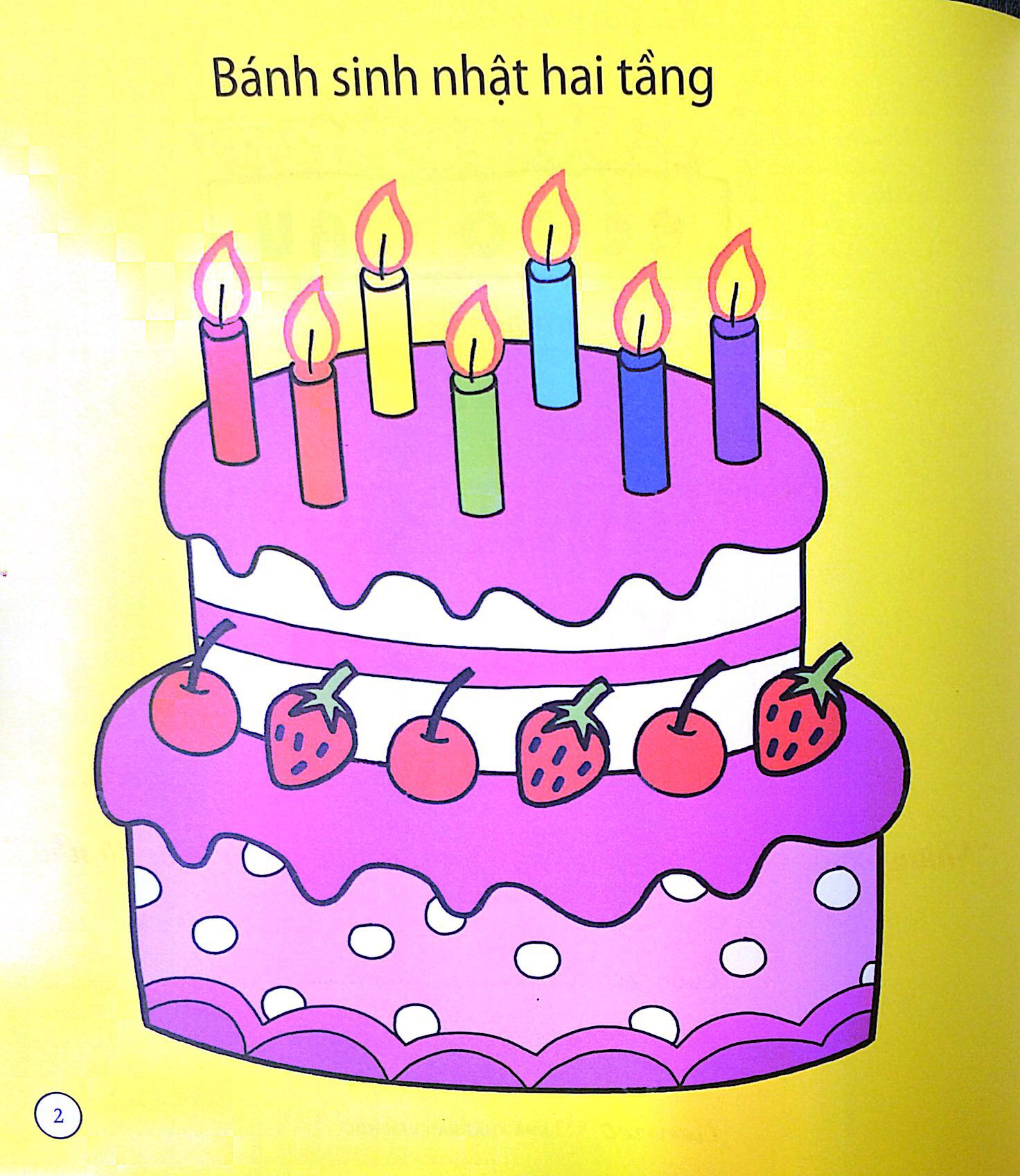 bé tô màu - bánh kem xinh xắn