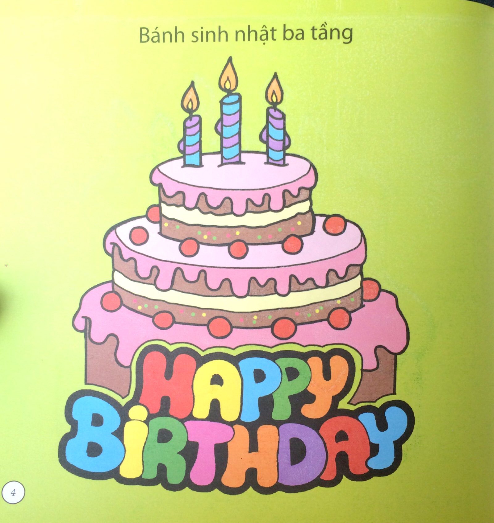 bé tô màu - bánh kem xinh xắn