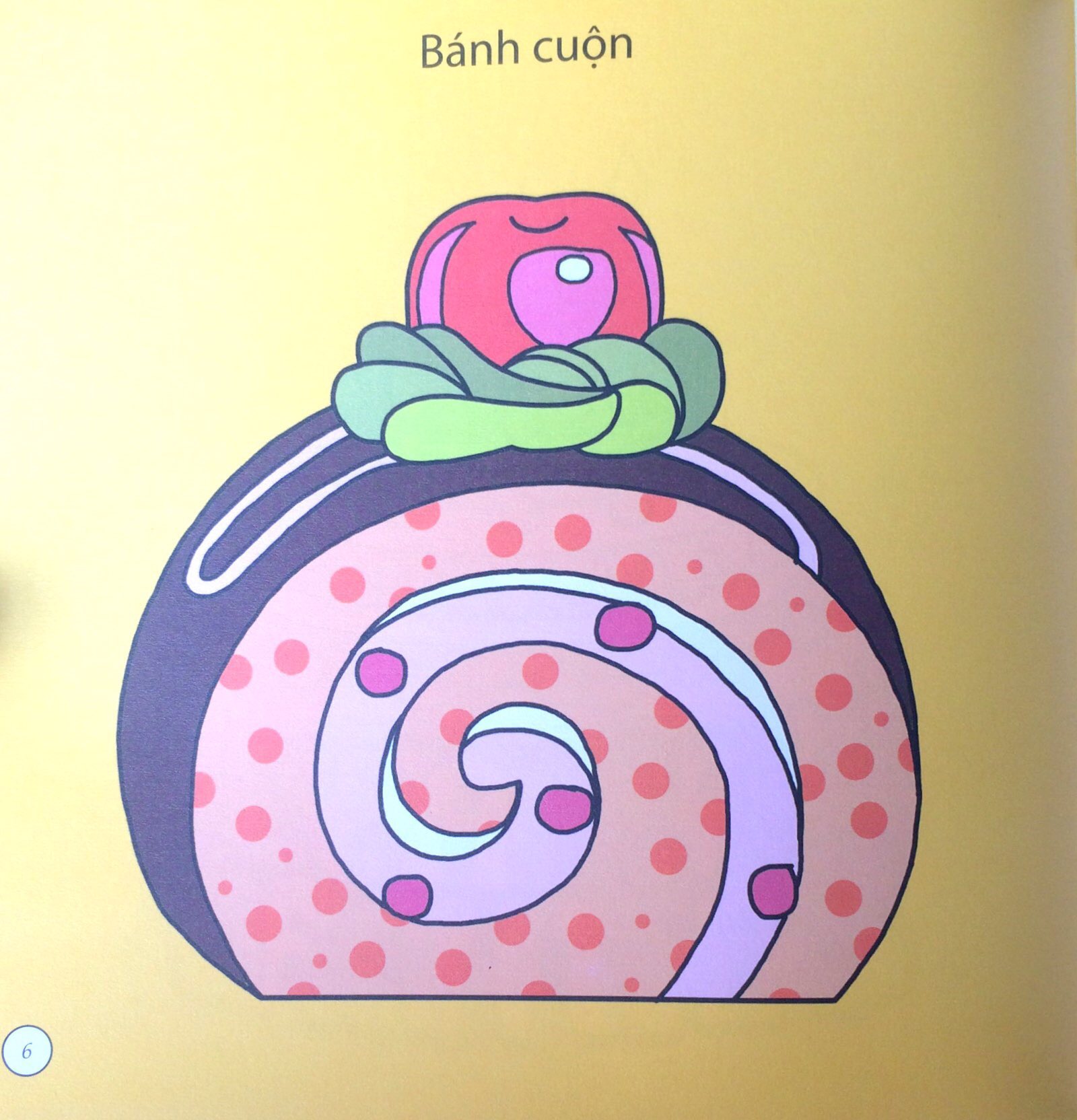 bé tô màu - bánh kem xinh xắn