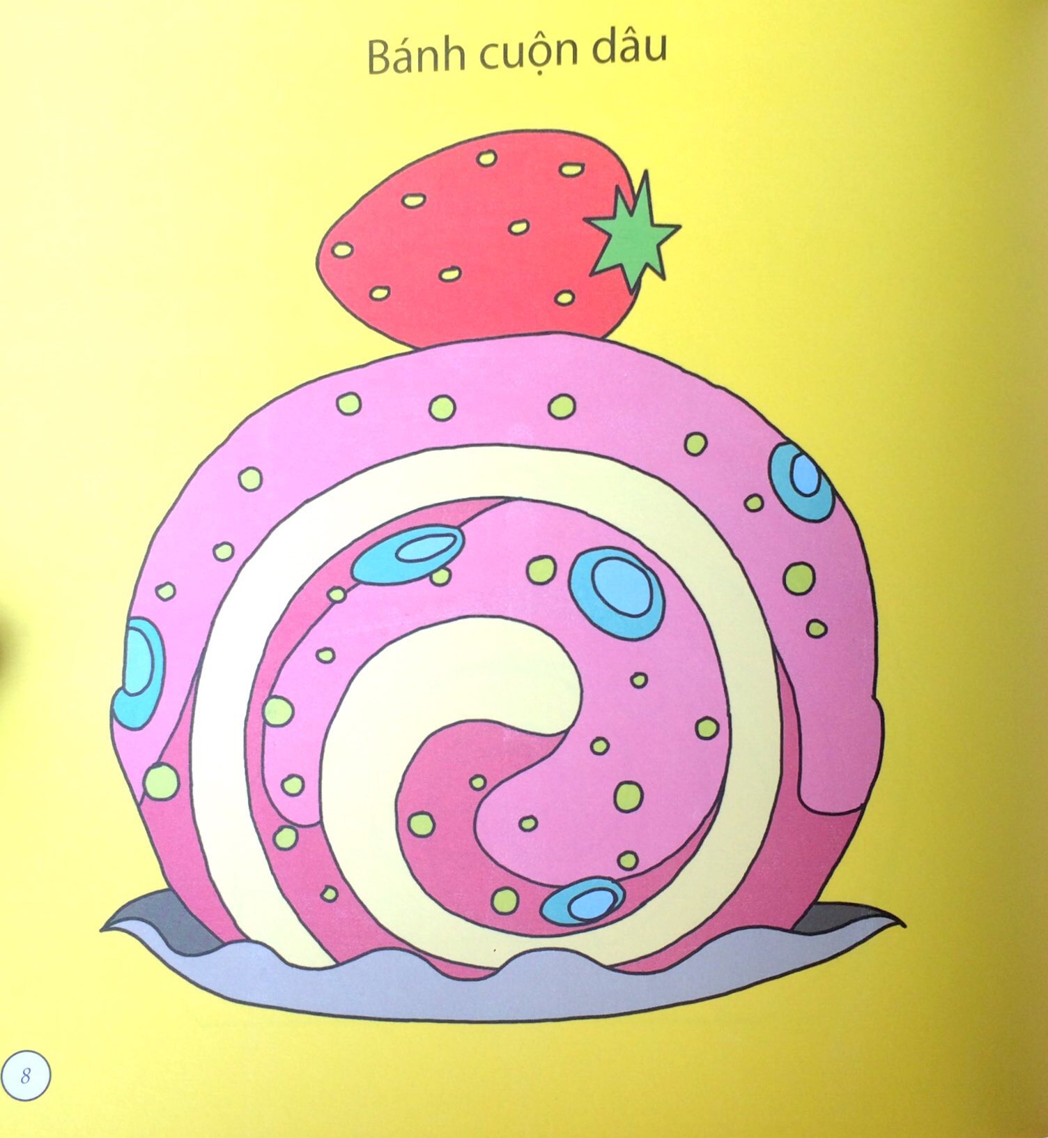 bé tô màu - bánh kem xinh xắn