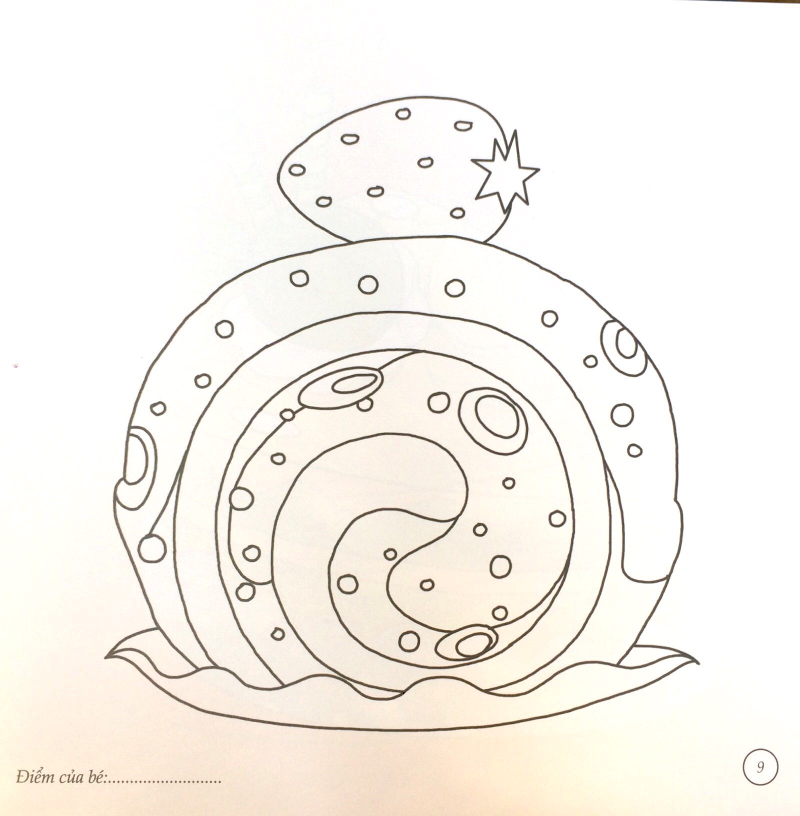 bé tô màu - bánh kem xinh xắn