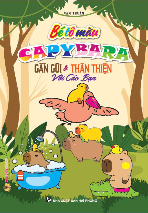 bé tô màu capybara gần gũi và thân thiện với các bạn