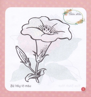 bé tô màu chọn hoa tặng mẹ