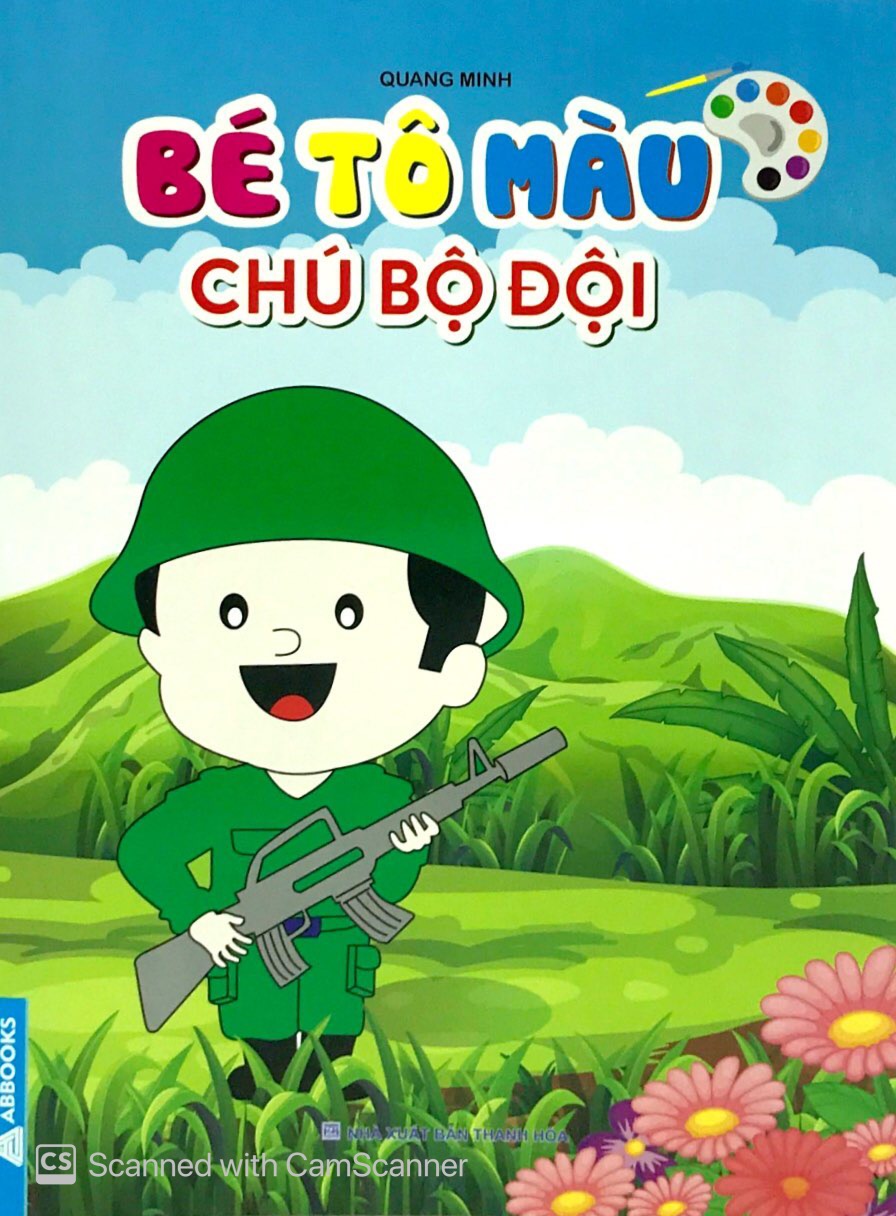 bé tô màu chú bộ đội