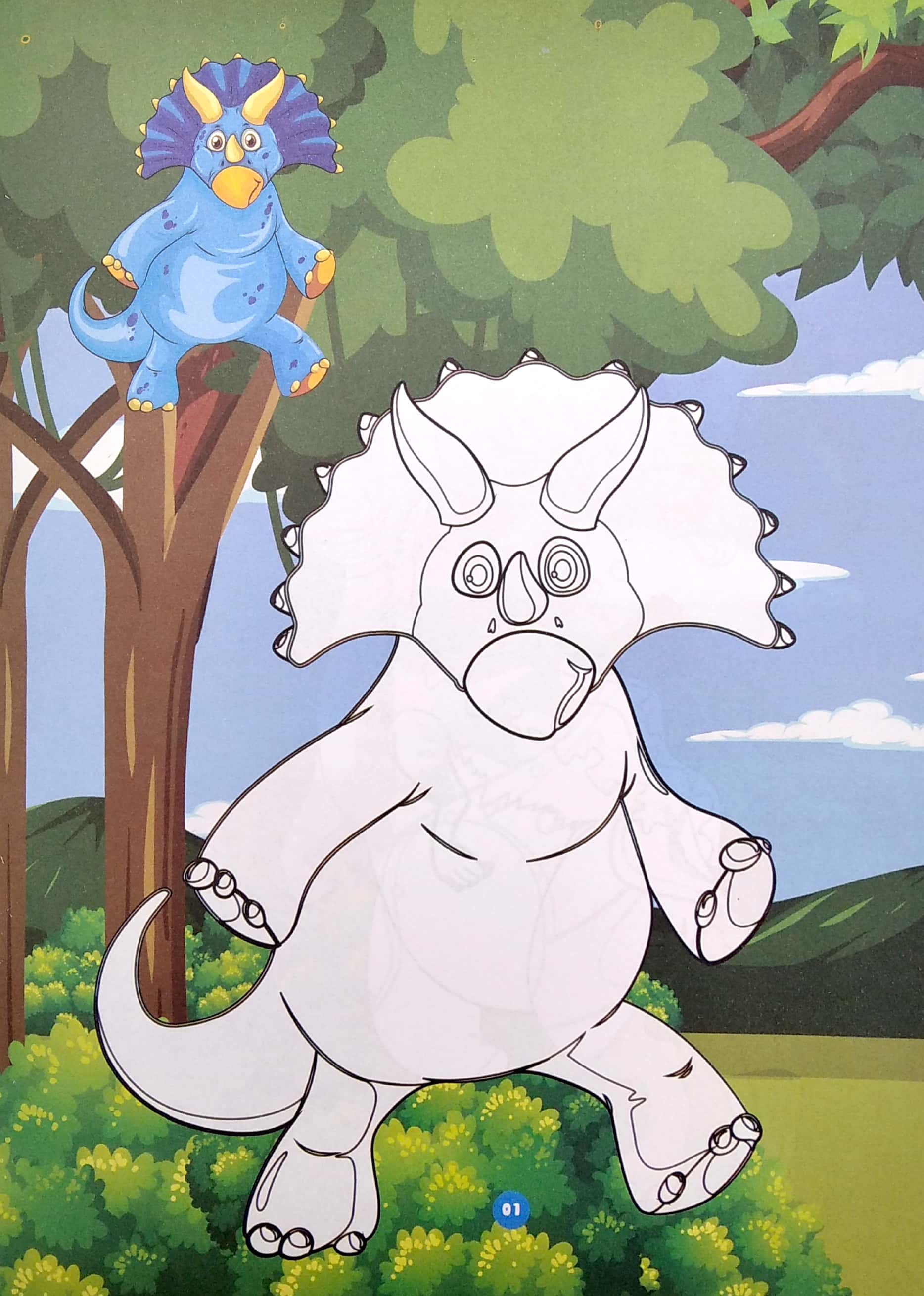 bé tô màu - dino party