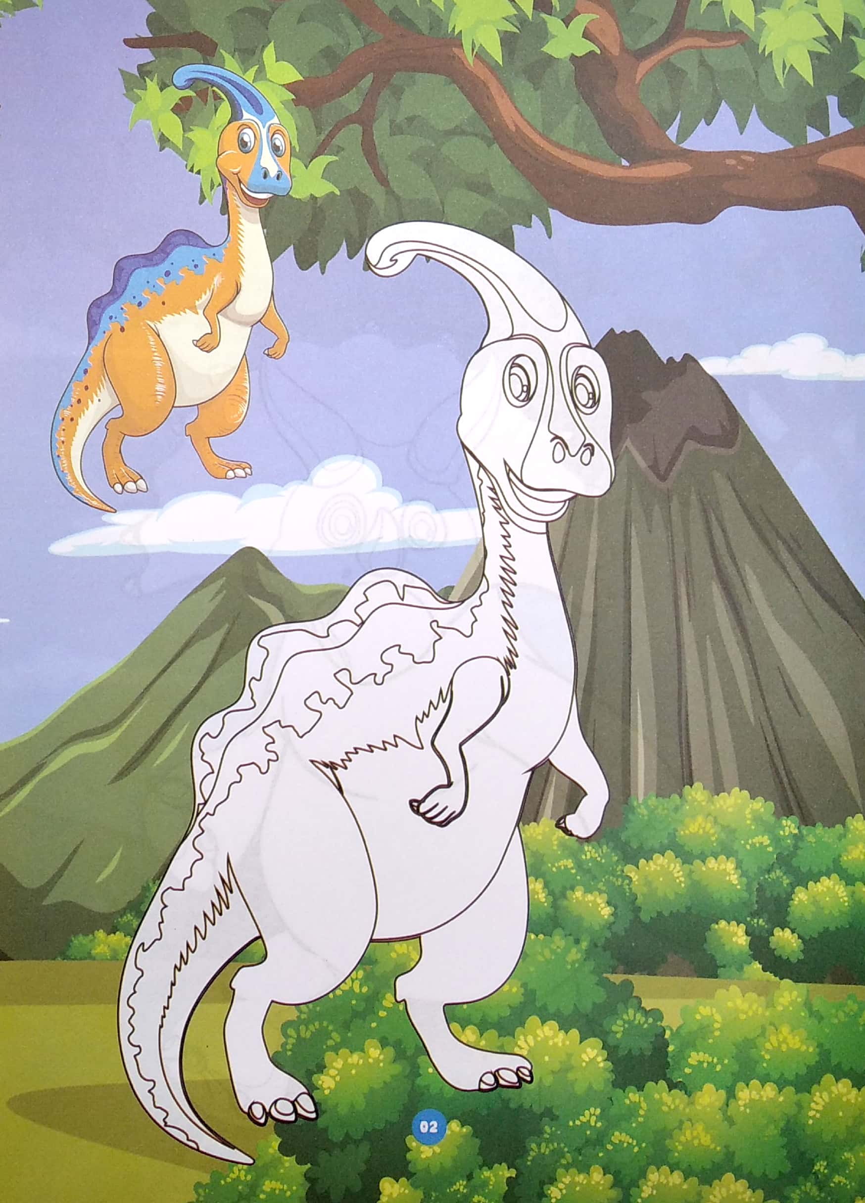 bé tô màu - dino party