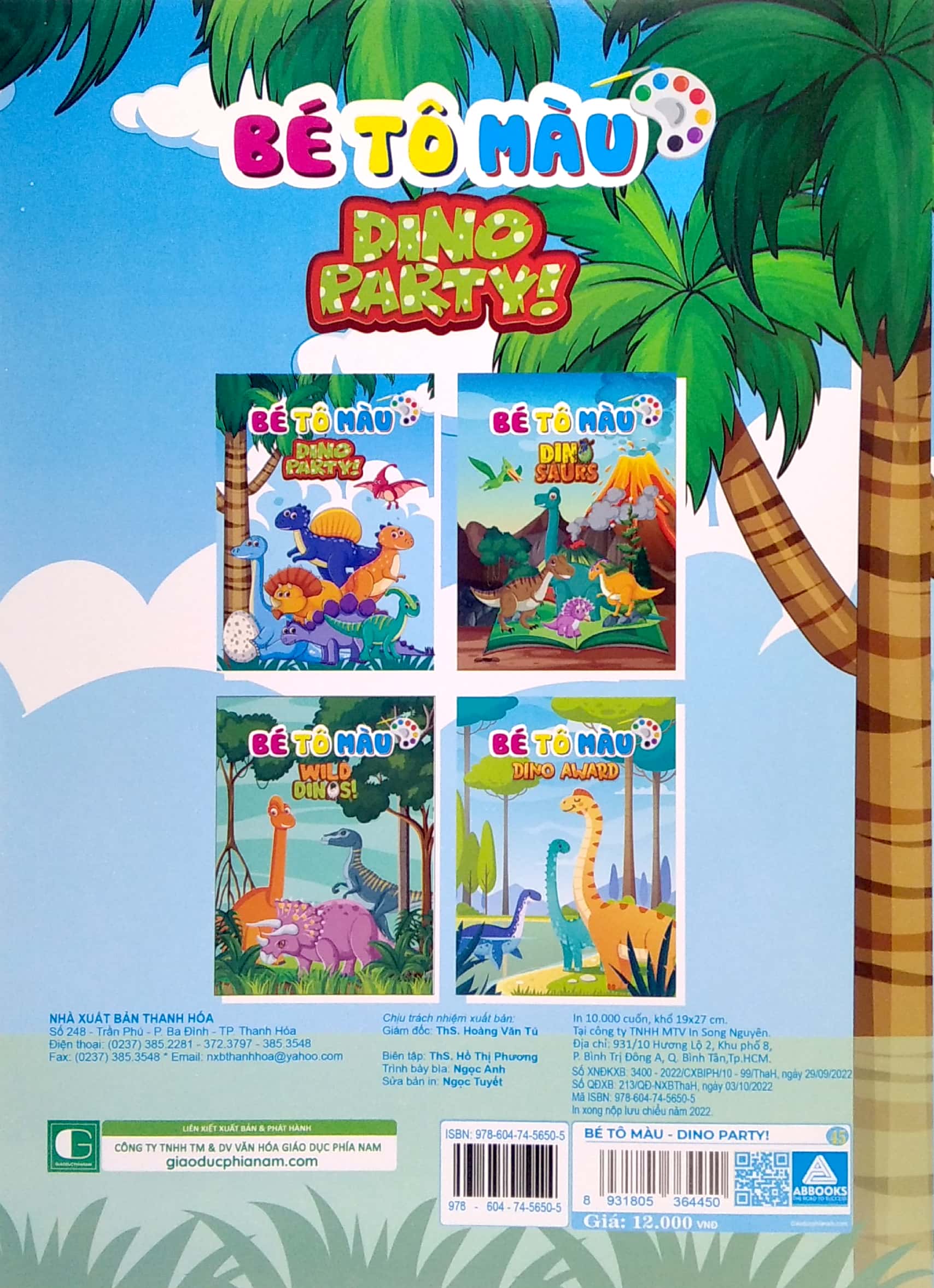 bé tô màu - dino party