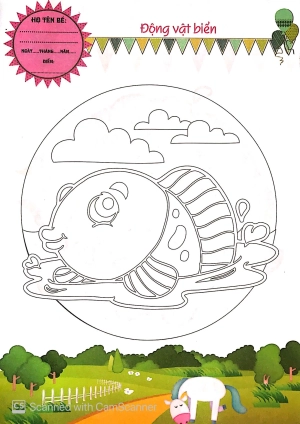 bé tô màu động vật biển
