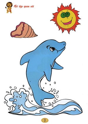 bé tô màu - động vật dưới nước
