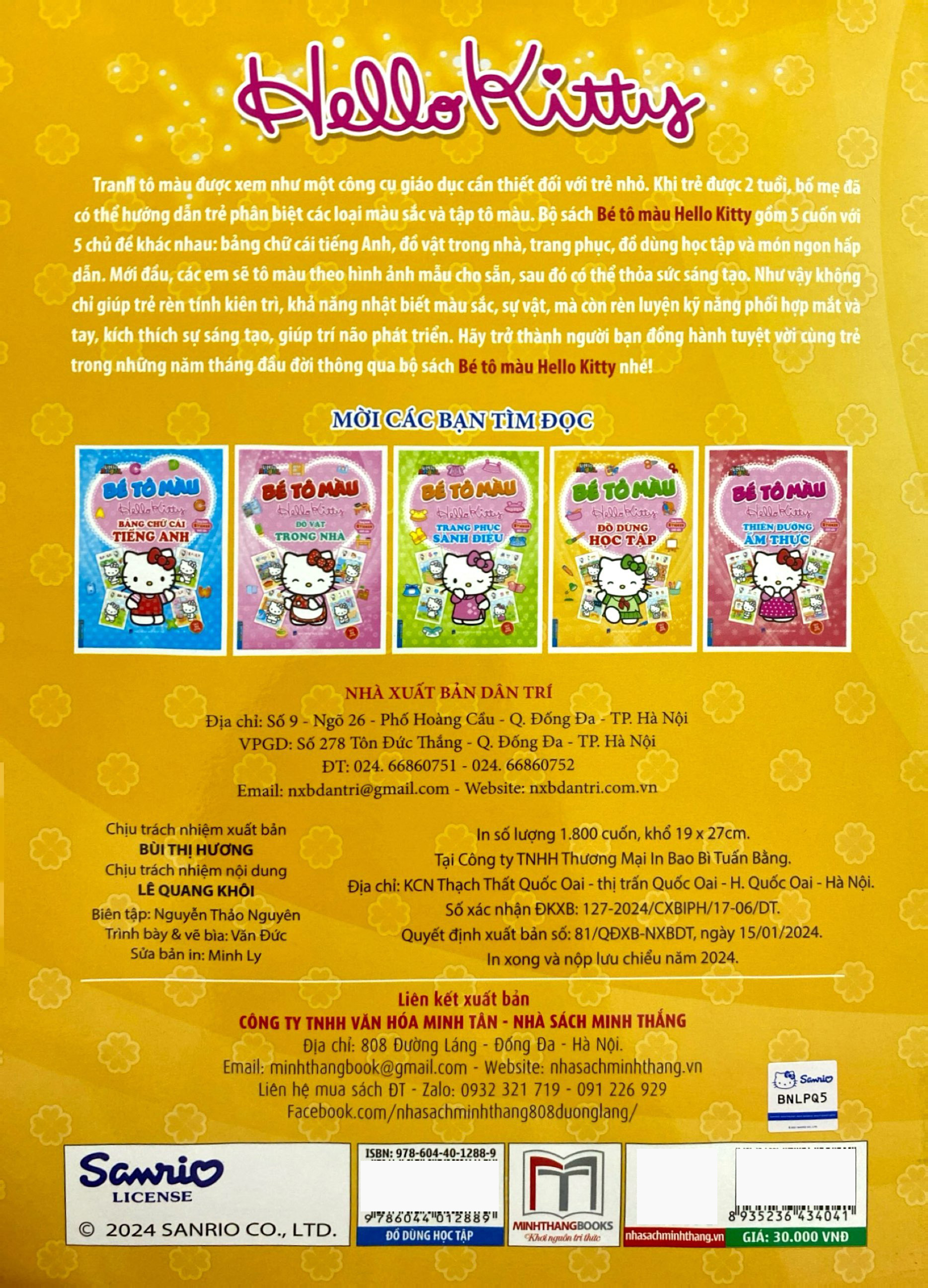 bé tô màu hello kitty - đồ dùng học tập