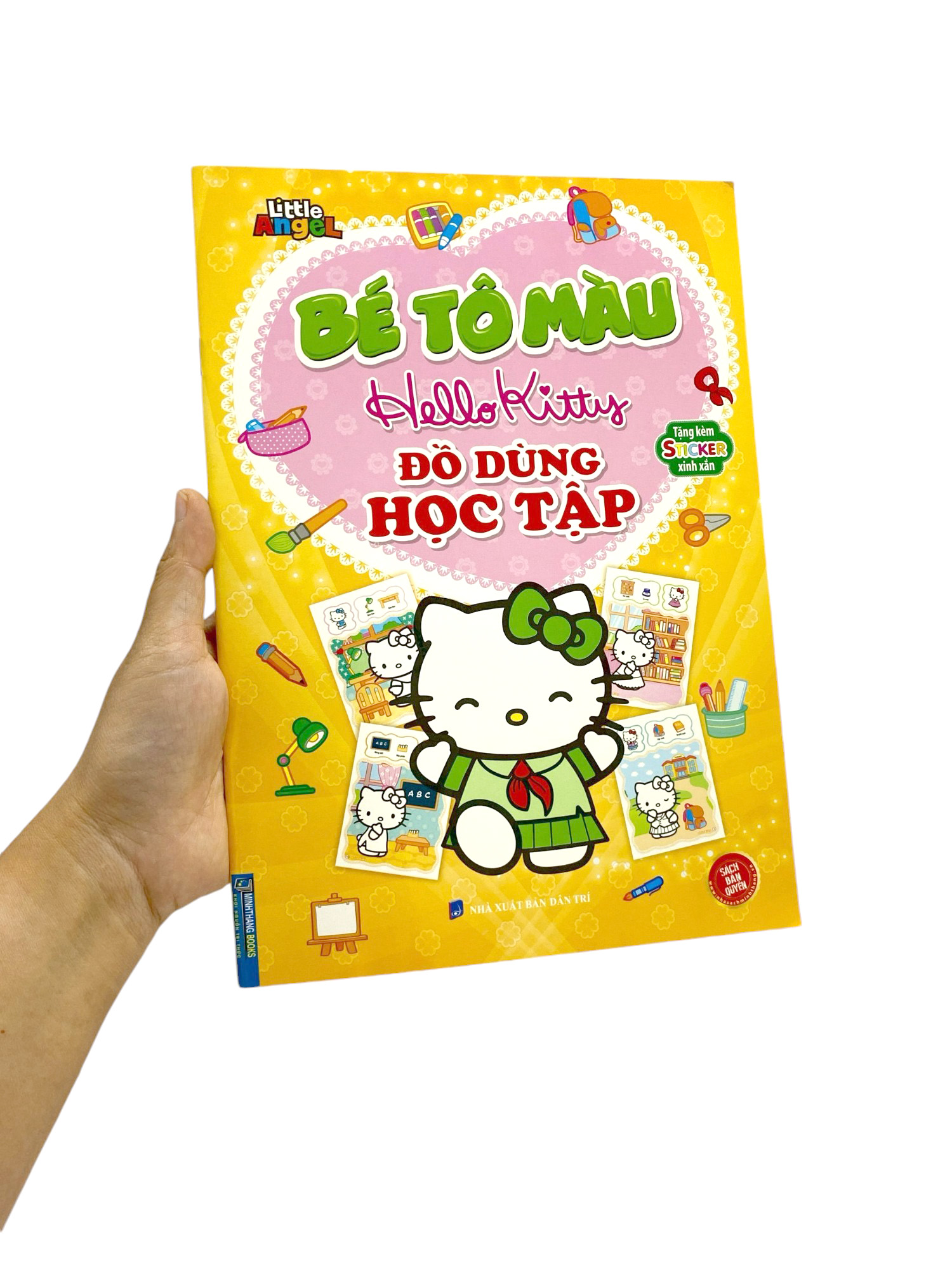 bé tô màu hello kitty - đồ dùng học tập