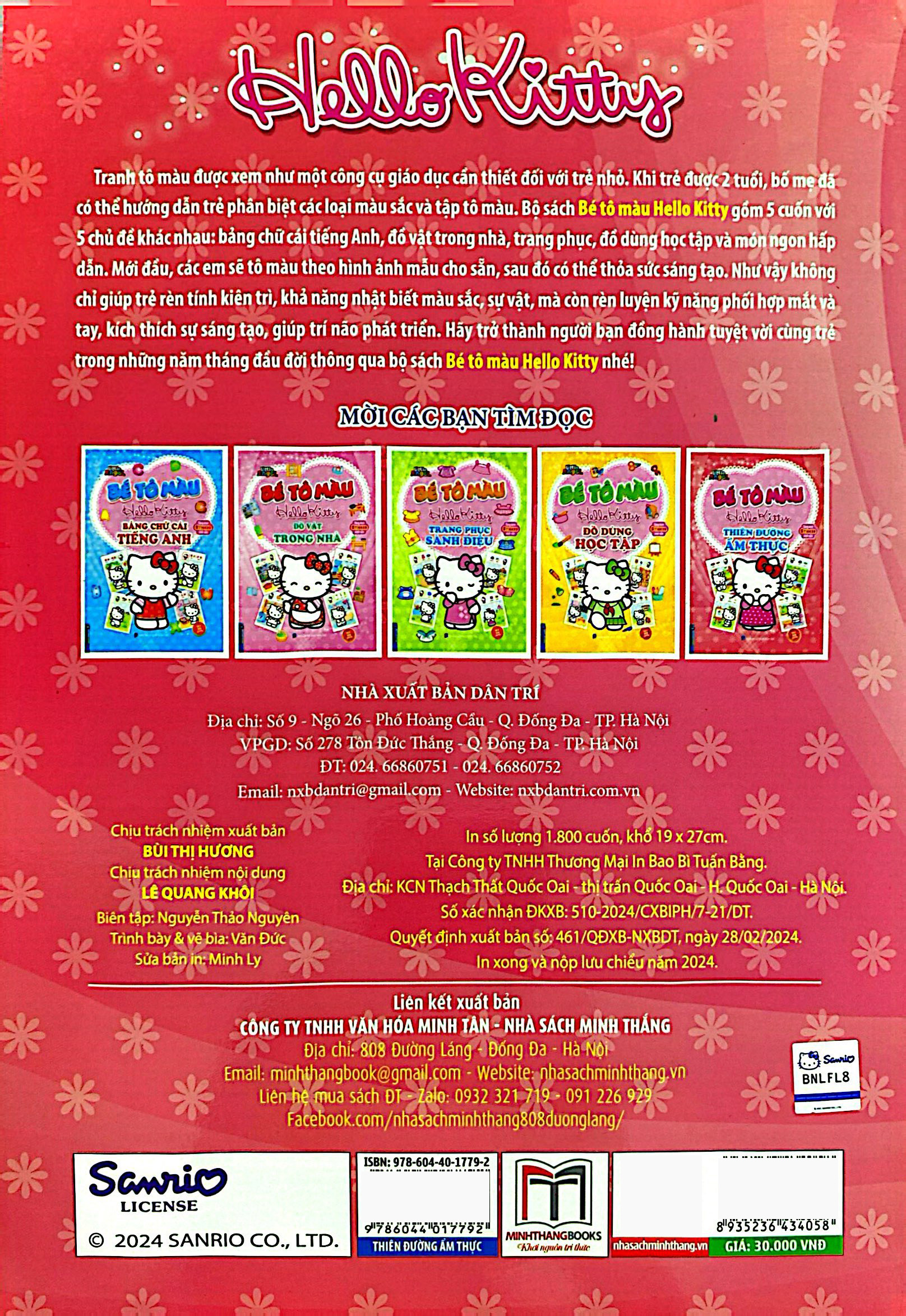 bé tô màu hello kitty - thiên đường ẩm thực