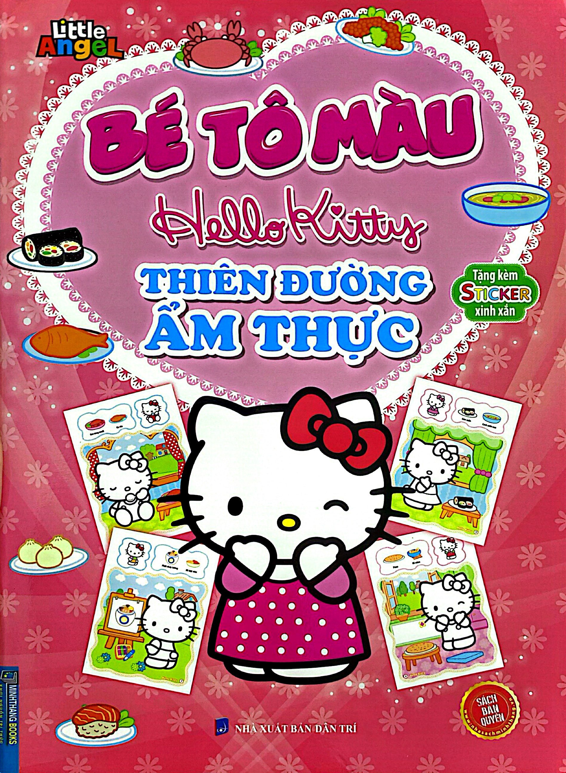 bé tô màu hello kitty - thiên đường ẩm thực