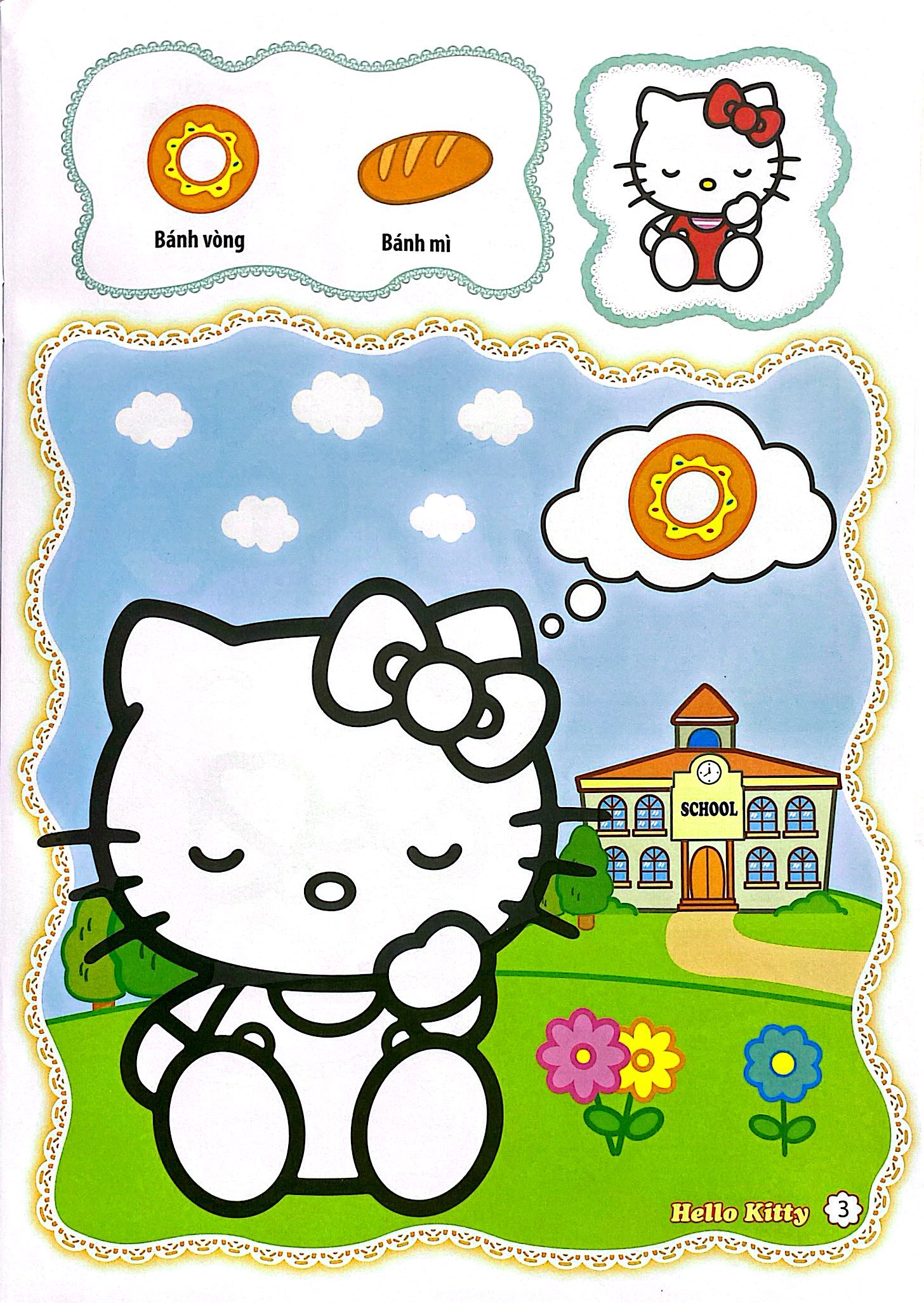 bé tô màu hello kitty - thiên đường ẩm thực