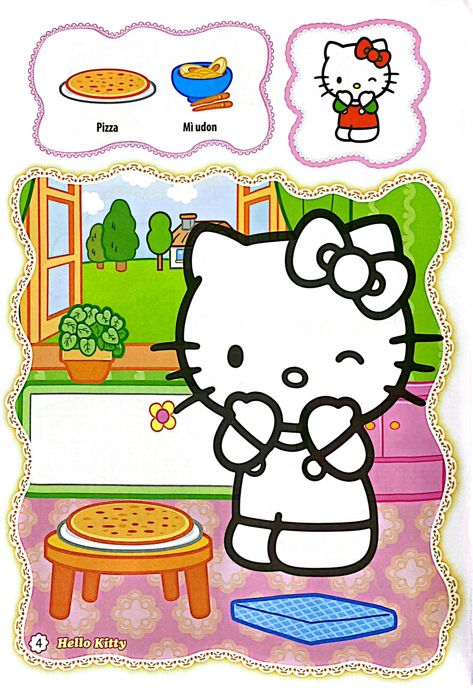 bé tô màu hello kitty - thiên đường ẩm thực