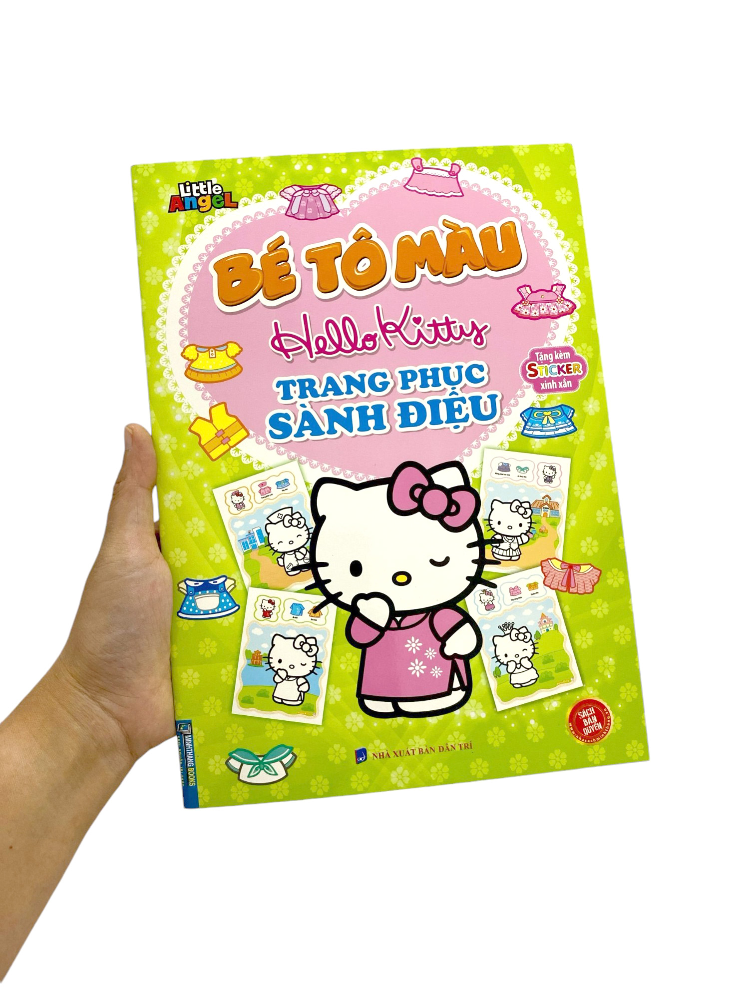 bé tô màu hello kitty - trang phục sành điệu
