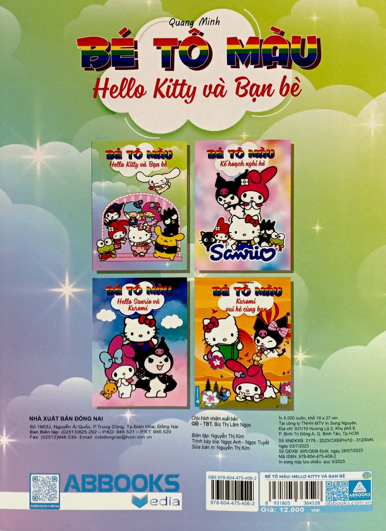 bé tô màu - hello kitty và bạn bè
