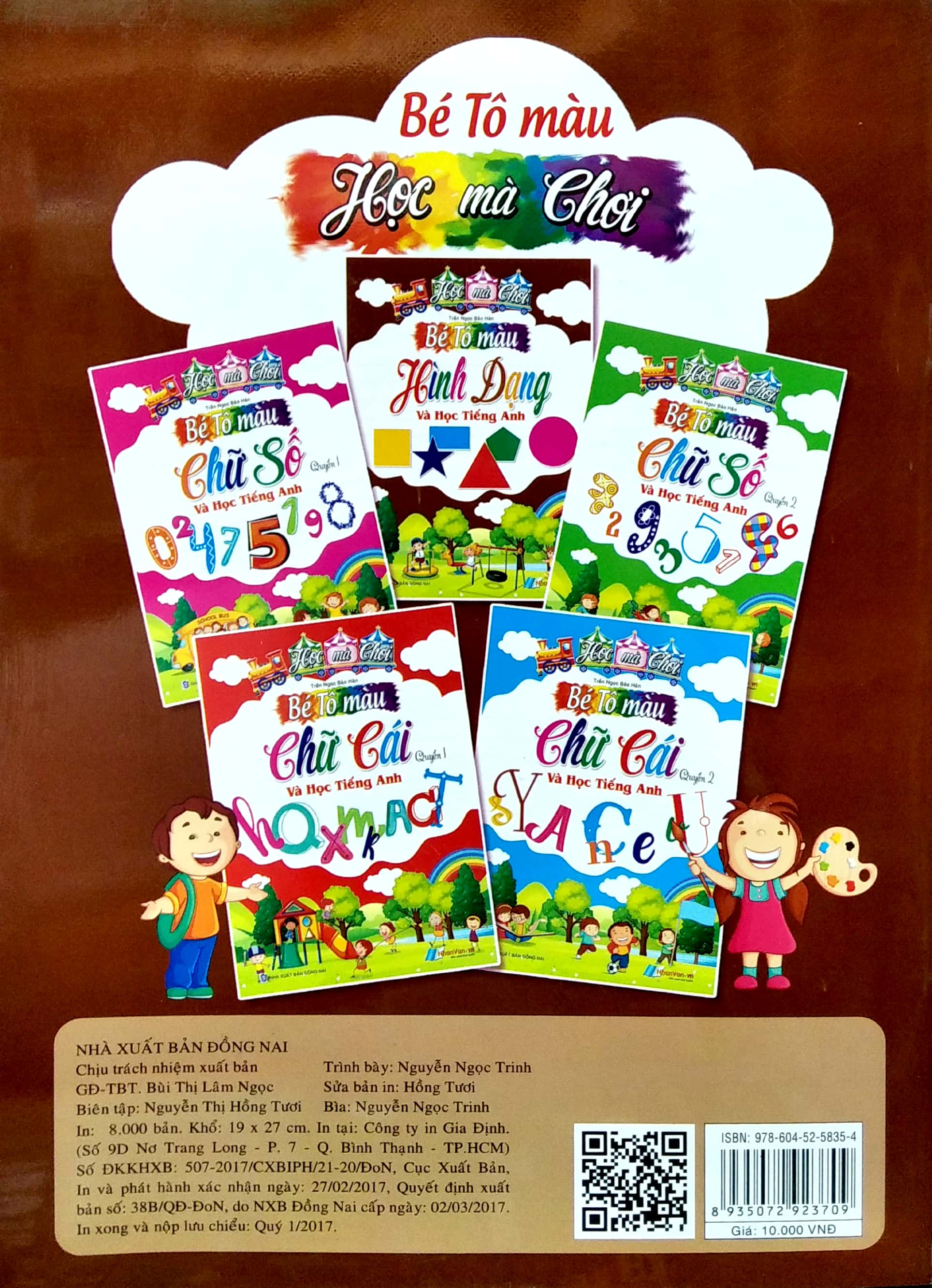 bé tô màu hình dạng và học tiếng anh​