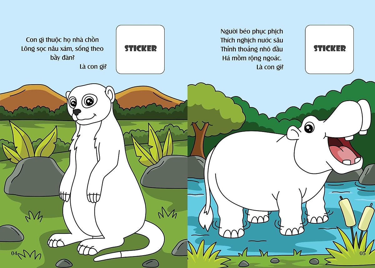 bé tô màu - khám phá châu phi hoang dã