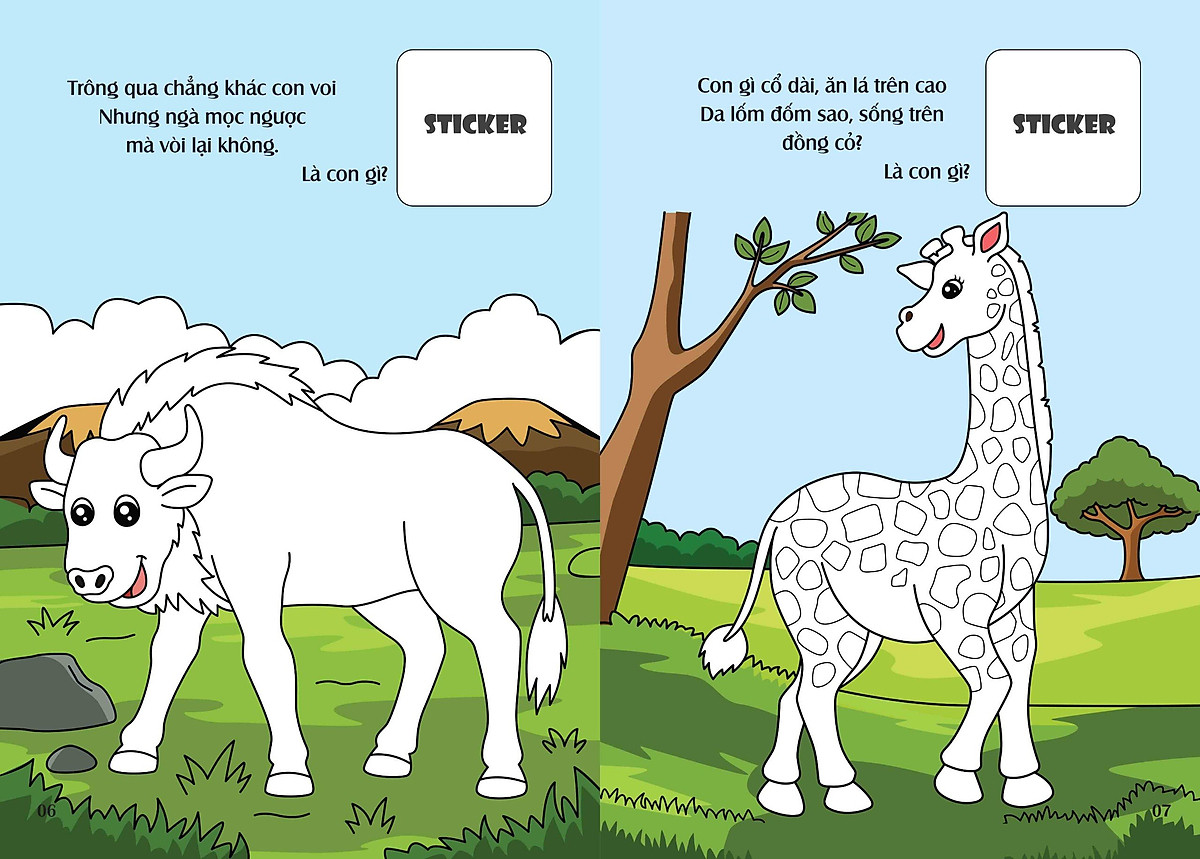 bé tô màu - khám phá châu phi hoang dã