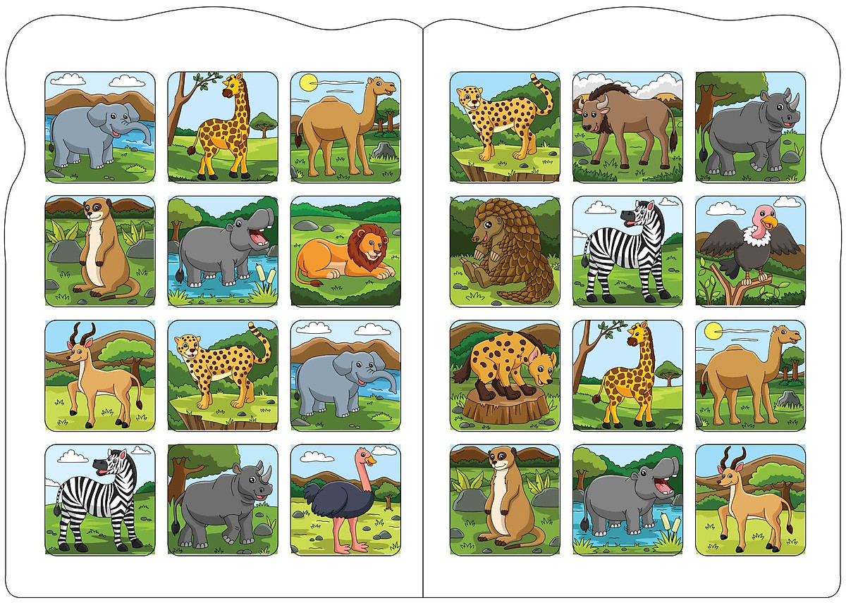 bé tô màu - khám phá châu phi hoang dã