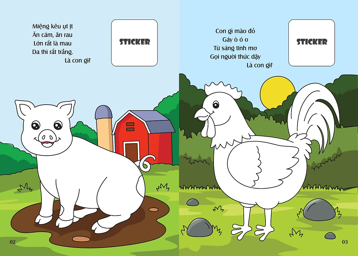 bé tô màu - khám phá nông trại vui vẻ